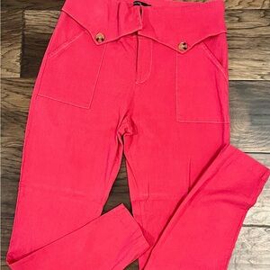 NUX Vibrant Pink Womens Casual Pants